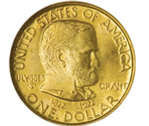 pice d'un dollar amricain en or